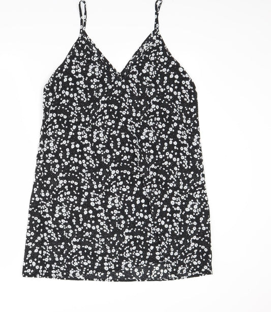 shien Womens Black Floral  Camisole Blouse Size 8