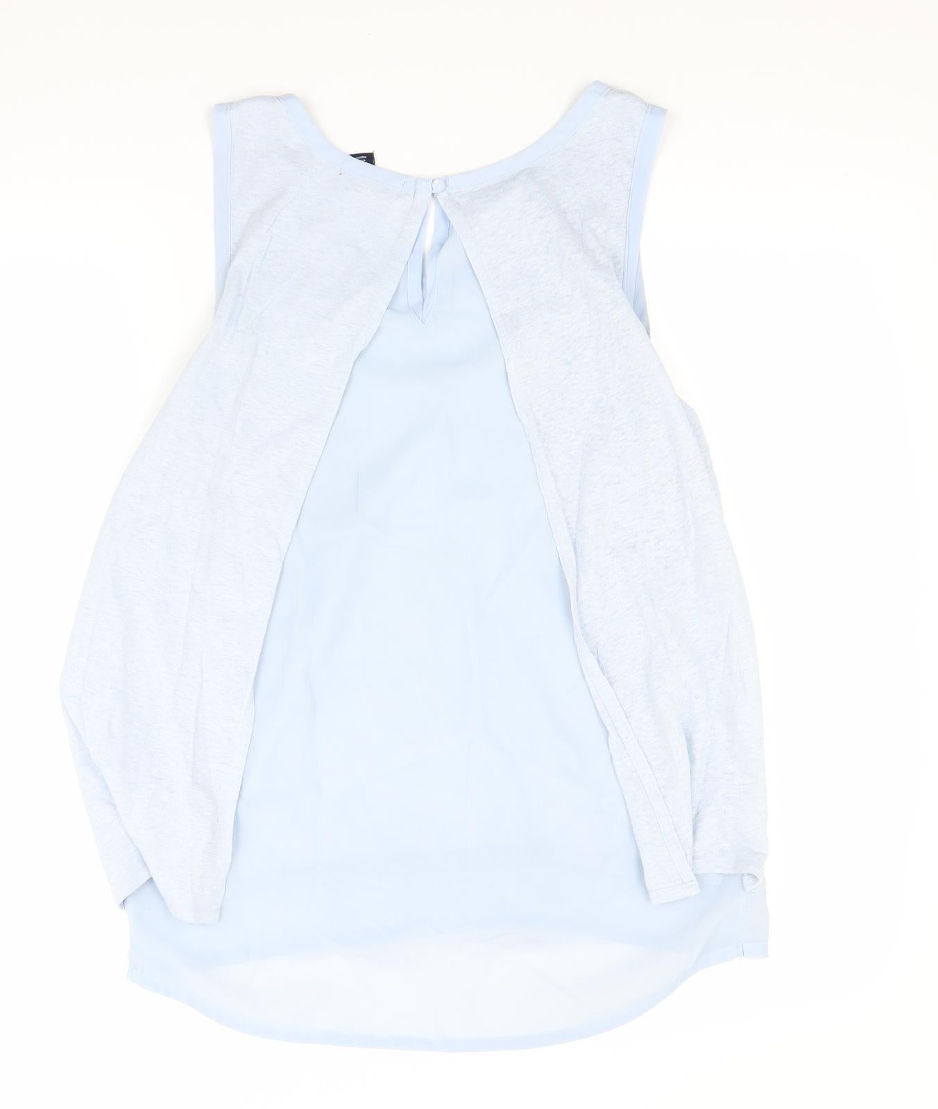 Womens UK Size S Gap Blue Basic Tank