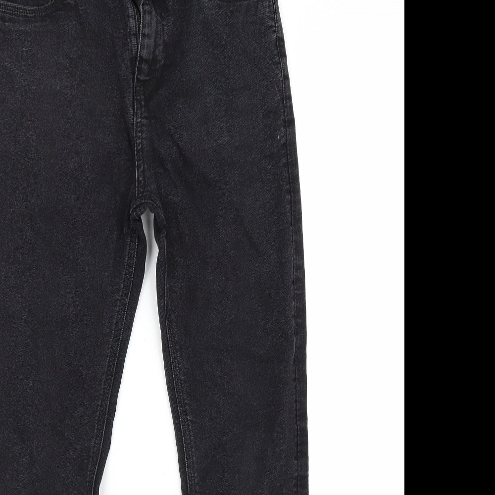 Preworn Girls Black  Denim Skinny Jeans Size 13 Years