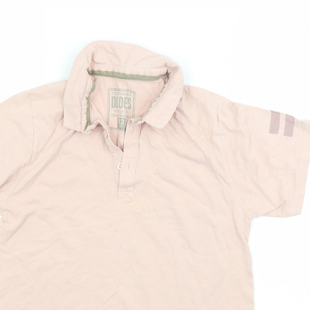 Matalan Boys Pink   Basic Polo Size 12 Years