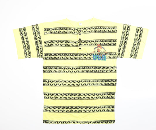 Preworn Mens Yellow    Polo Size M  - American Football