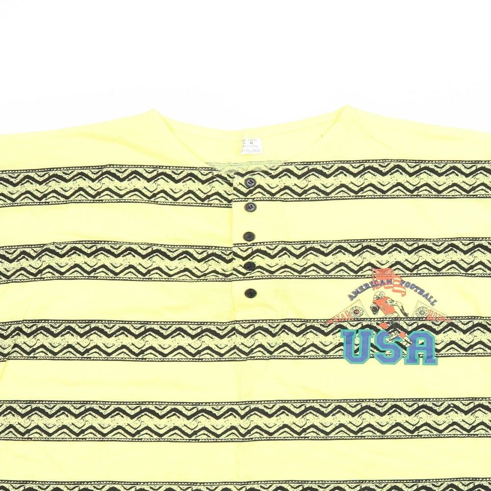 Preworn Mens Yellow    Polo Size M  - American Football