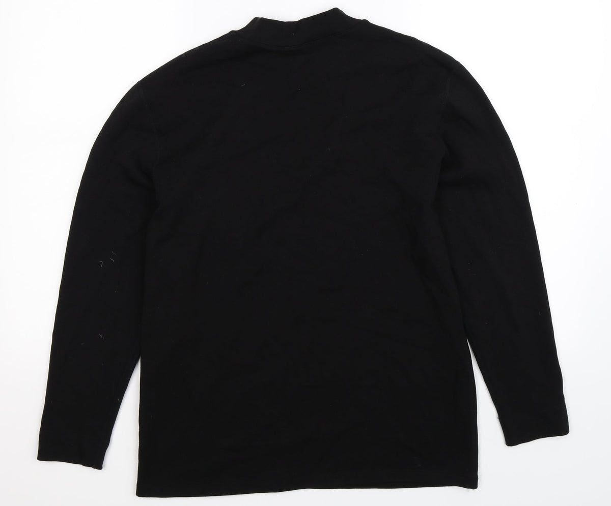Womens Black   Pullover Sweatshirt Size XL