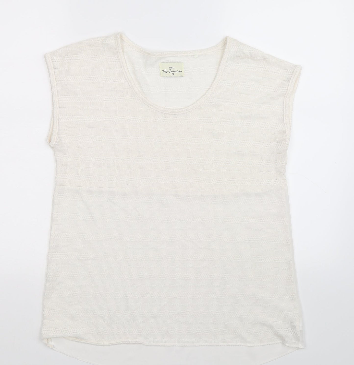 Womens UK Size 12 NEXT White Basic Tank