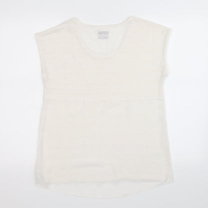 Womens UK Size 12 NEXT White Basic Tank
