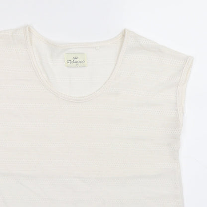 Womens UK Size 12 NEXT White Basic Tank