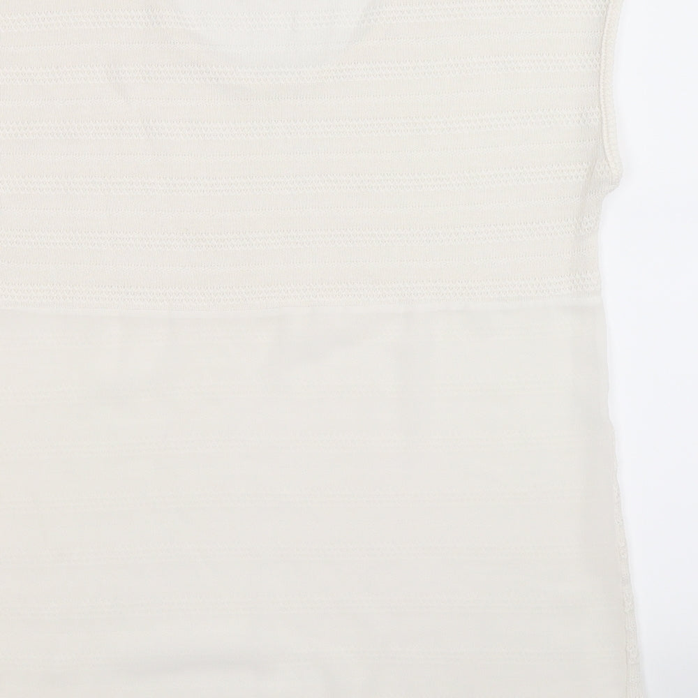 Womens UK Size 12 NEXT White Basic Tank