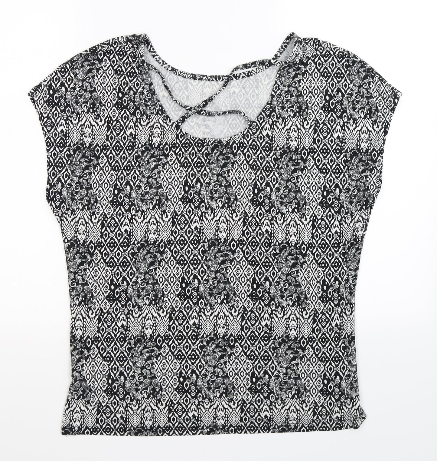 TU Womens Multicoloured Geometric  Basic T-Shirt Size 12