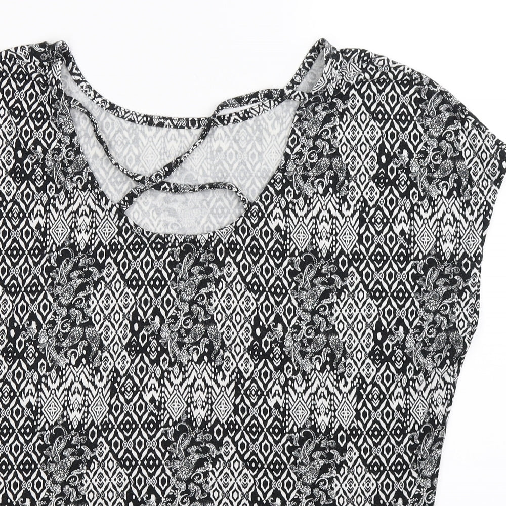 TU Womens Multicoloured Geometric  Basic T-Shirt Size 12