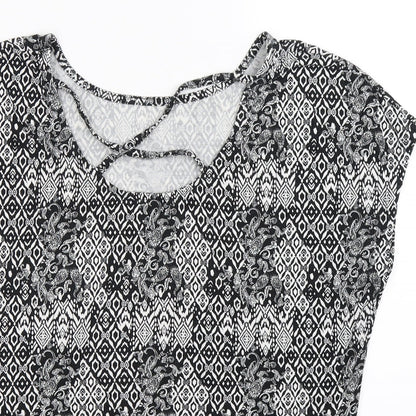 TU Womens Multicoloured Geometric  Basic T-Shirt Size 12