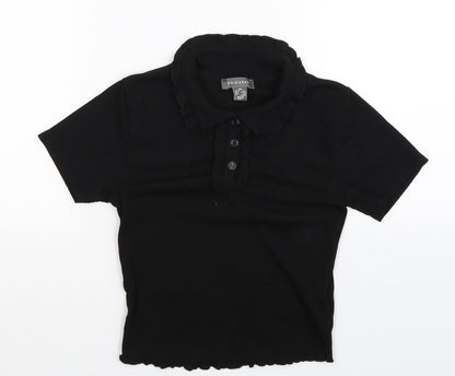 Primark Womens Black   Basic Polo Size 6