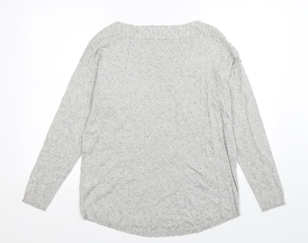 Next Womens Grey  Knit Pullover Jumper Size 14