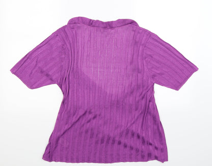NEXT Womens Purple  Knit Cardigan Jumper Size 16