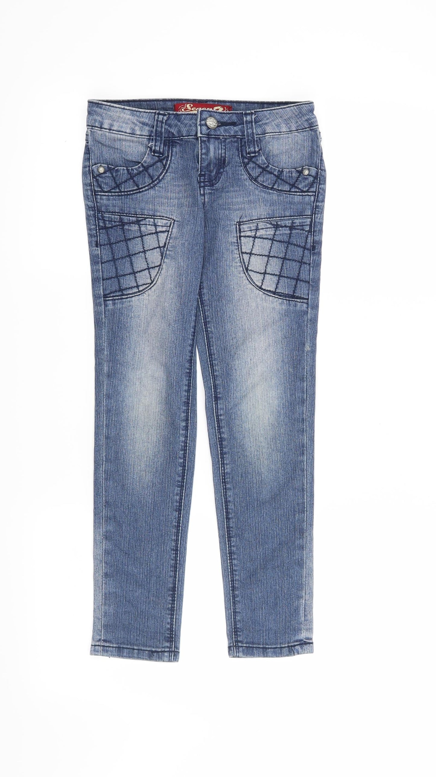 Preworn Girls Blue   Straight Jeans Size 7 Years