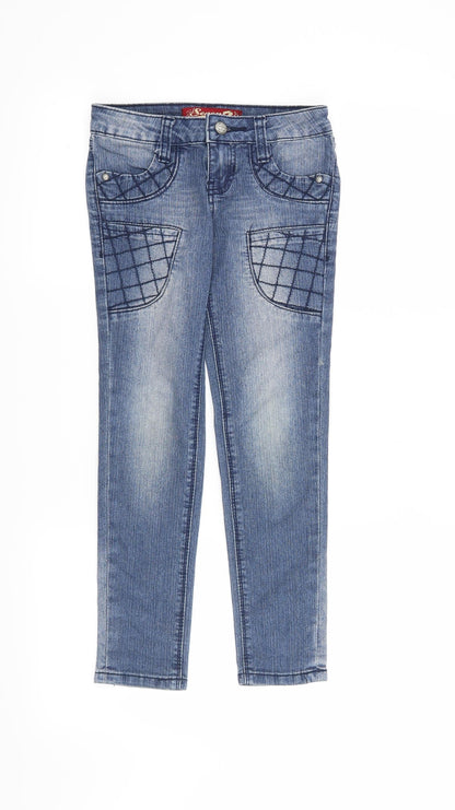 Preworn Girls Blue   Straight Jeans Size 7 Years