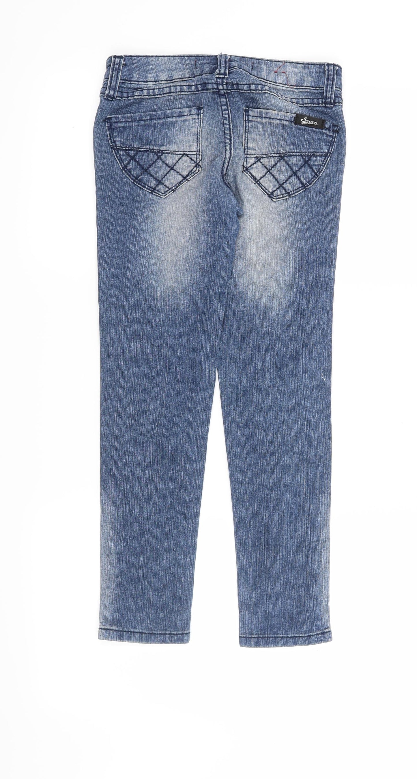 Preworn Girls Blue   Straight Jeans Size 7 Years