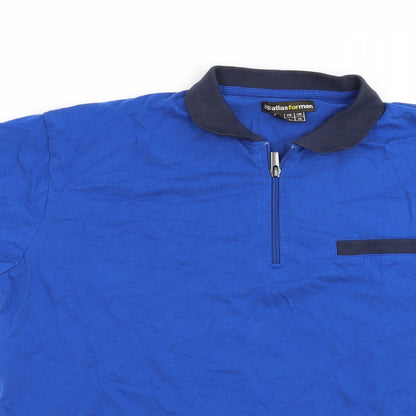 Atlas for Men Mens Blue    Polo Size M