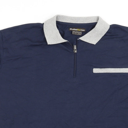 Atlas for Men Mens Blue    Polo Size M