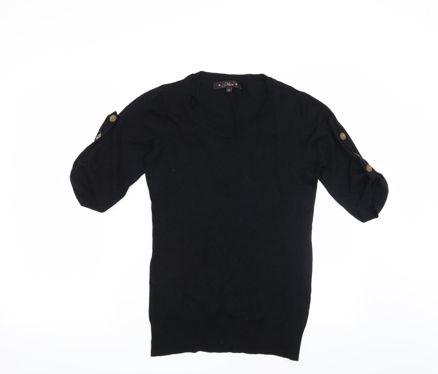 Miso Womens Black   Pullover Jumper Size 10