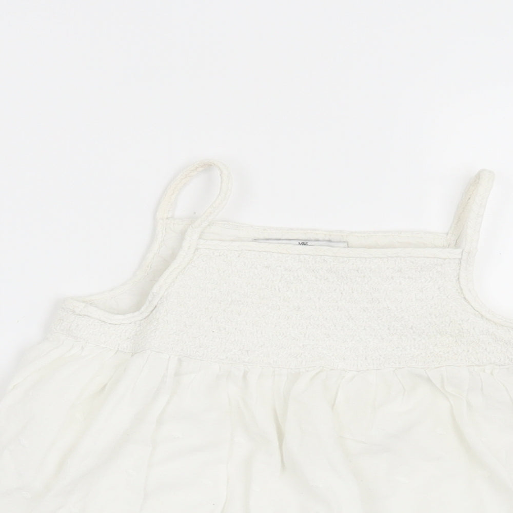 Marks and Spencer Girls White   Basic T-Shirt Size 5-6 Years