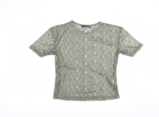 Womens UK Size 8 Atmosphere Green Basic Blouse