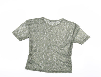 Womens UK Size 8 Atmosphere Green Basic Blouse