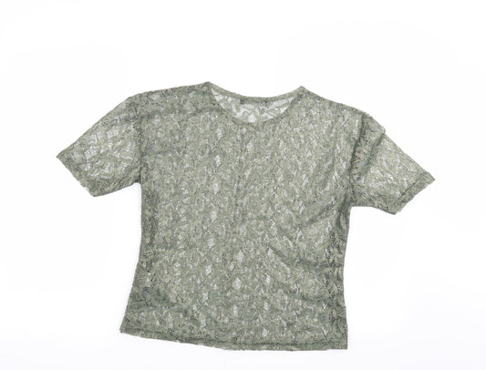 Womens UK Size 8 Atmosphere Green Basic Blouse