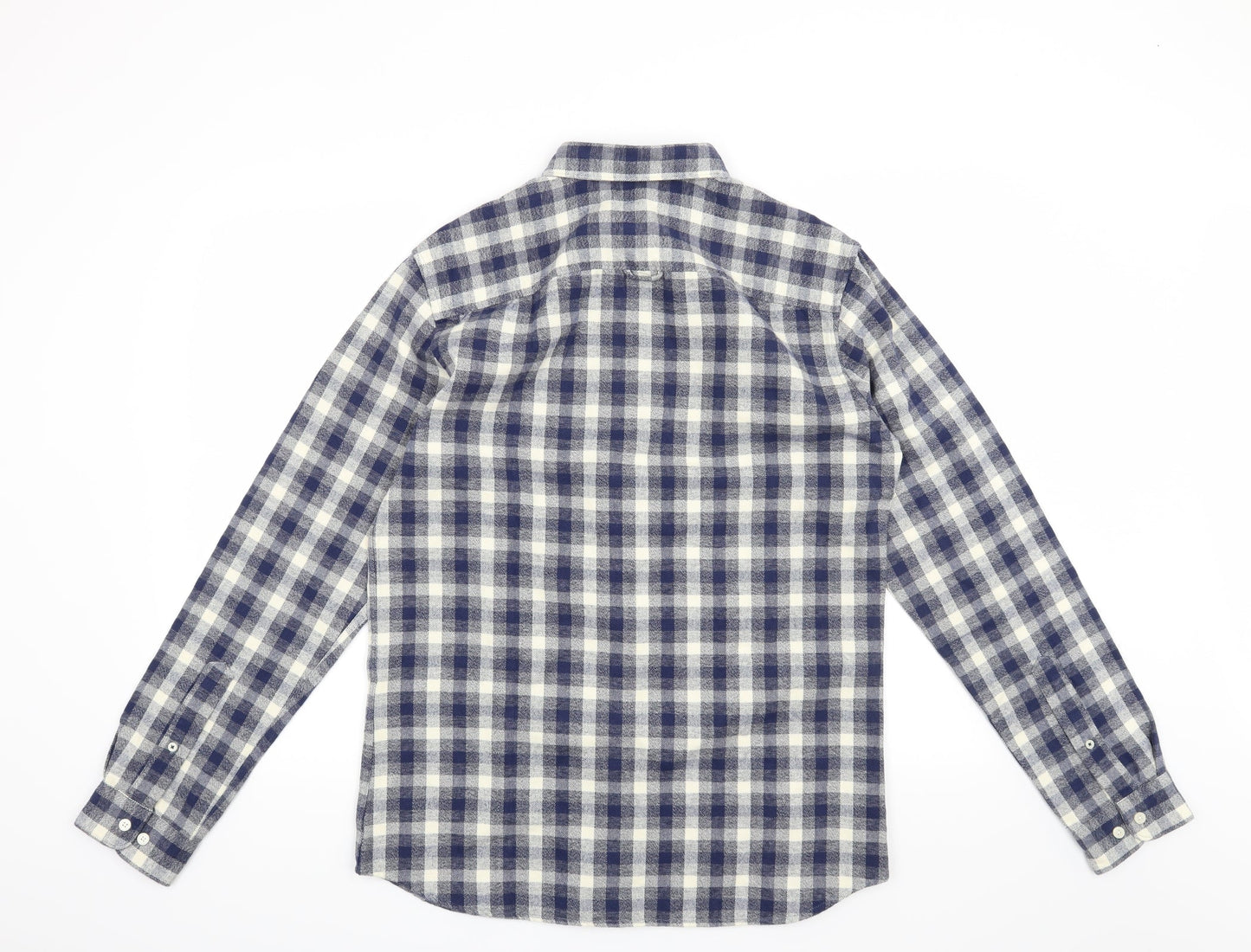 Selected Homme Mens Blue Check   Button-Up Size M