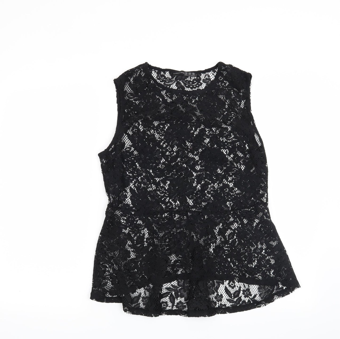 Atmosphere Womens Black Floral  Basic Blouse Size 12
