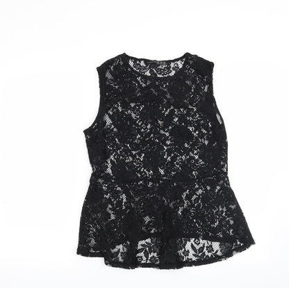 Atmosphere Womens Black Floral  Basic Blouse Size 12