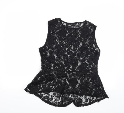 Atmosphere Womens Black Floral  Basic Blouse Size 12