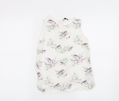 Womens UK Size 6 Warehouse White Basic Blouse
