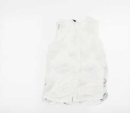 Womens UK Size 6 Warehouse White Basic Blouse