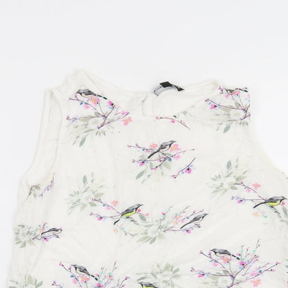 Womens UK Size 6 Warehouse White Basic Blouse