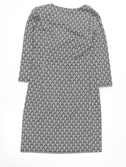 TU Womens Black Floral  Shirt Dress  Size 10