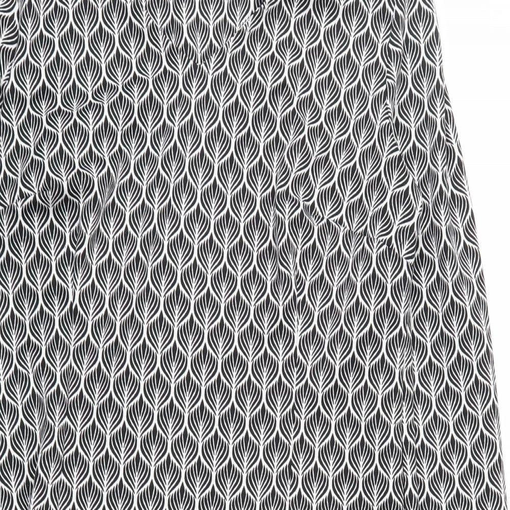 TU Womens Black Floral  Shirt Dress  Size 10