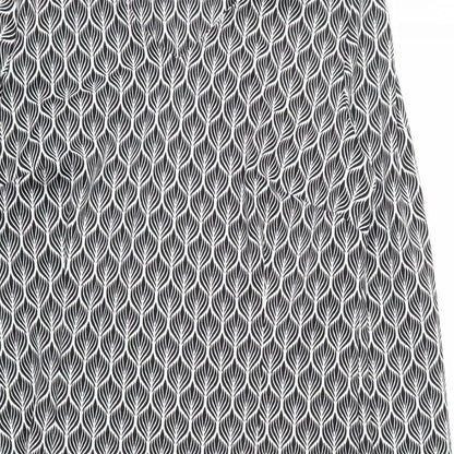 TU Womens Black Floral  Shirt Dress  Size 10