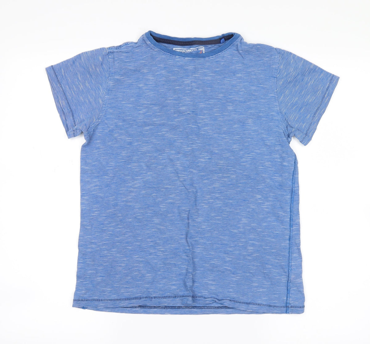 Next Boys Blue Striped  Basic T-Shirt Size 12 Years