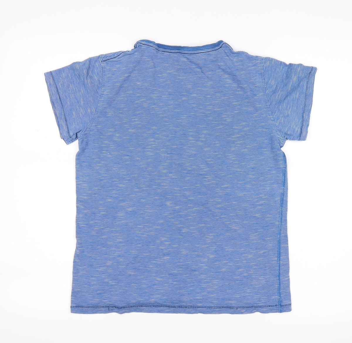 Next Boys Blue Striped  Basic T-Shirt Size 12 Years