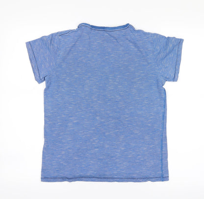 Next Boys Blue Striped  Basic T-Shirt Size 12 Years