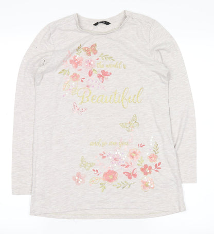 George Girls White   Basic Casual Size 11-12 Years  - the world is beautiful