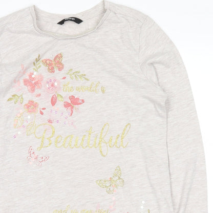George Girls White   Basic Casual Size 11-12 Years  - the world is beautiful