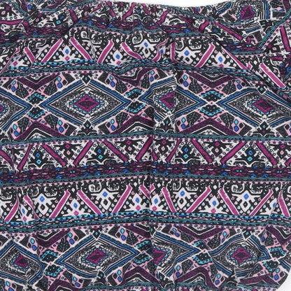 Atmosphere Womens Purple Floral  Cropped T-Shirt Size 6