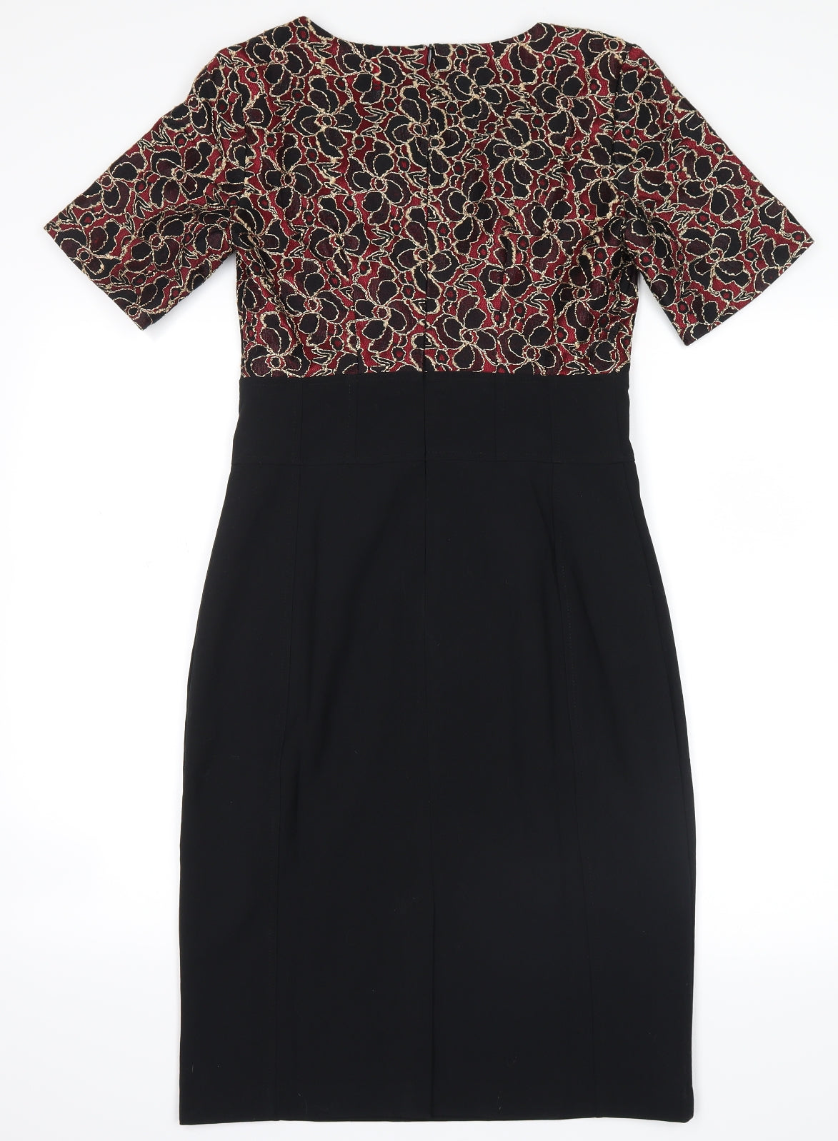 collection london Womens Black Floral  Shirt Dress  Size 8