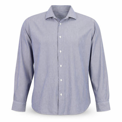 Cedarwood State Mens Blue Striped Button-Up Size 15