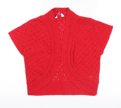 glamarose Womens Red   Cardigan Jumper Size 12