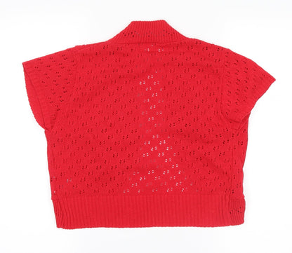 glamarose Womens Red   Cardigan Jumper Size 12
