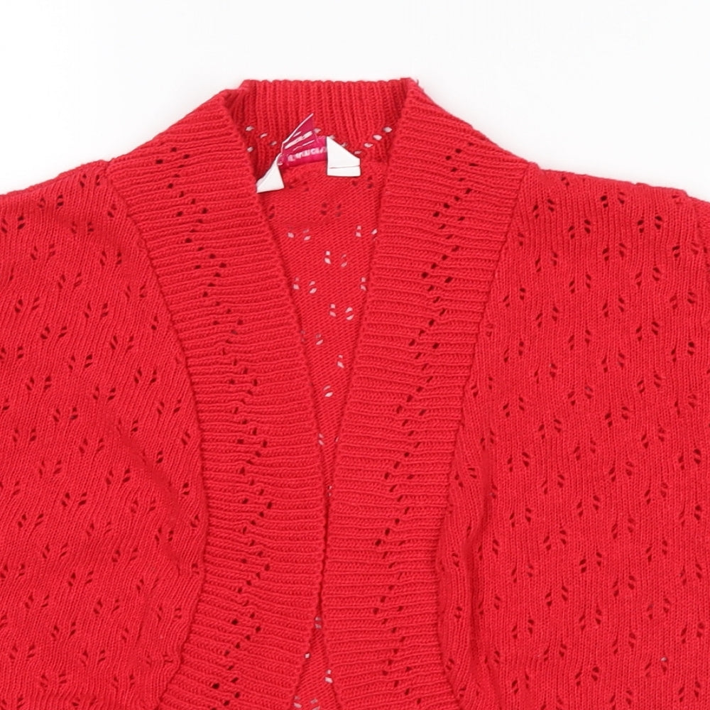 glamarose Womens Red   Cardigan Jumper Size 12