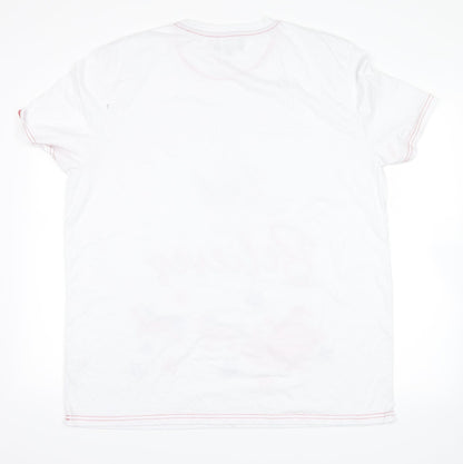 studio nightwear Mens White    Pyjama Top Size 2XL  - dad believes, christmas