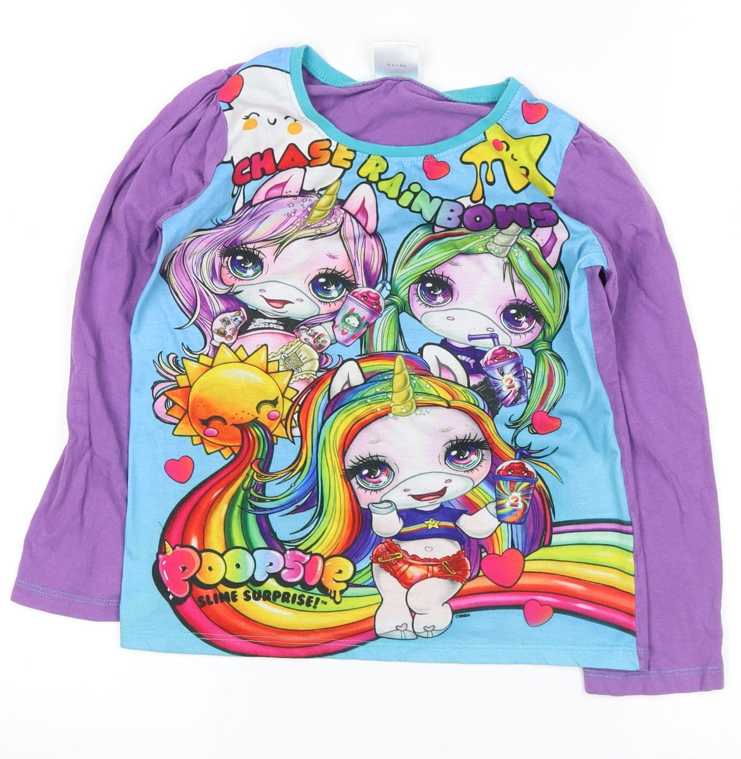 poopsie Girls Purple   Top Pyjama Top Size 7-8 Years  - poopsie slime surprise
